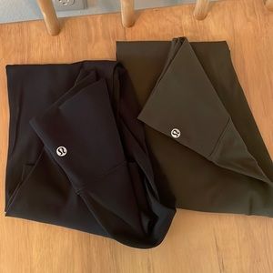 Lot of 2 Lululemon size 6 leggings wunder under
